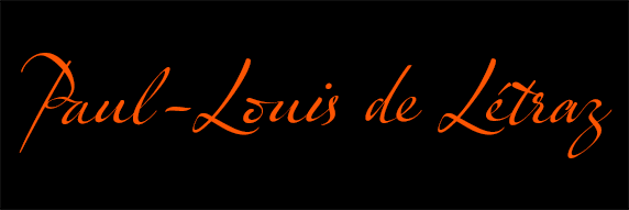 Logo composé du prénom et nom de l'auteur : Paul-Louis de Létraz